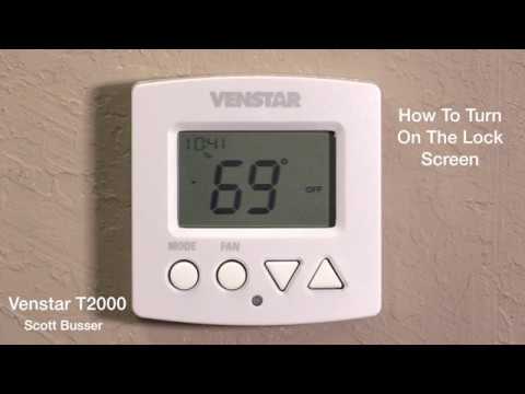 Venstar T2000   How To Set Up Lock Screen