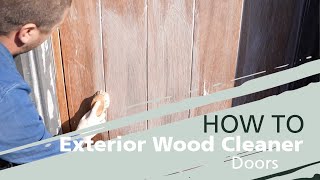 How to clean your wooden door with the Exterior Wood Cleaner