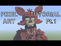 Minecraft Pixel Art Tutorial - Foxy FNAF Part 1 