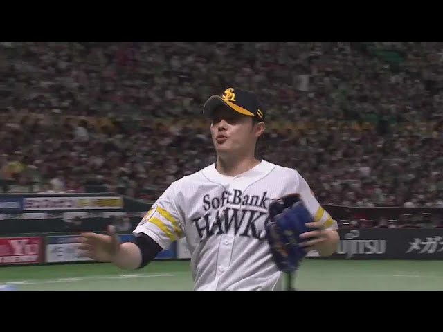 【8回表】2者連続三振!! 本日1軍登録されたホークス・松本裕樹 無失点に抑える好投!!  2023年6月25日 福岡ソフトバンクホークス 対 オリックス・バファローズ