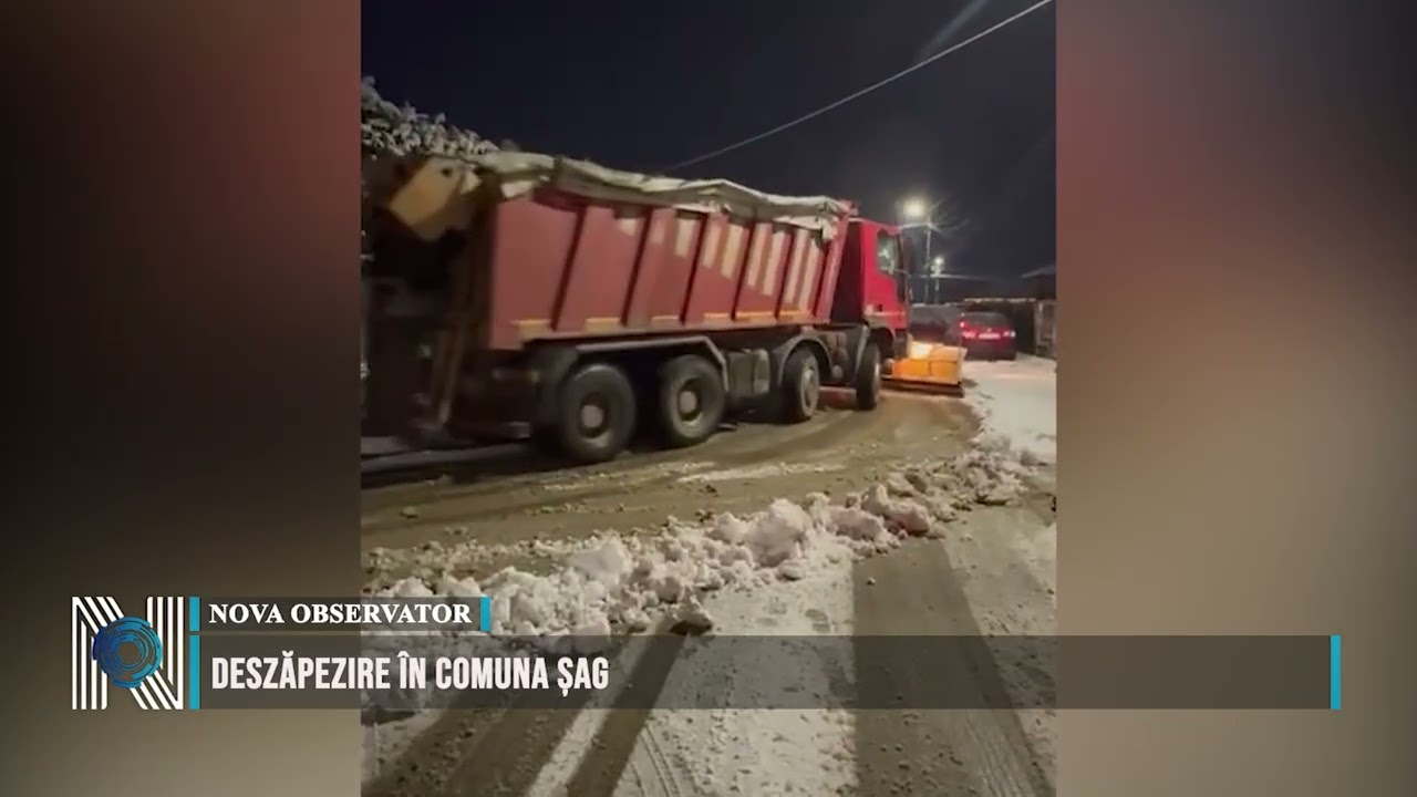 Deszăpezire în comuna Șag