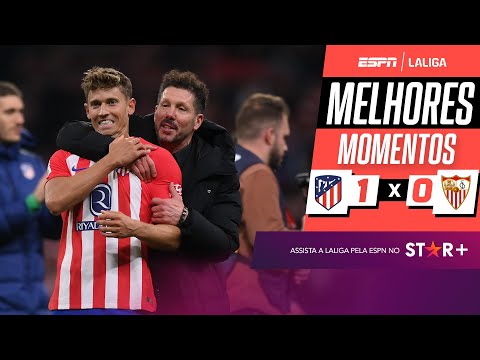 Gols e lances de Atlético de Madri x Sevilla
