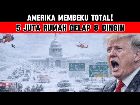 TRUMP MENJERIT!? 5 JUTA Rumah Membeku! Badai Salju 3–5 Meter Lumpuhkan Negara Bagian