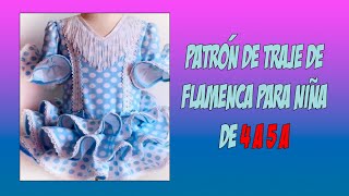 Patrón de traje de flamenca para niña de 4 a 5 años