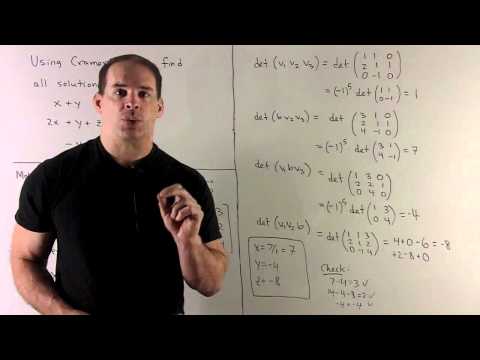 Cramer's Rule for Three Linear Equations