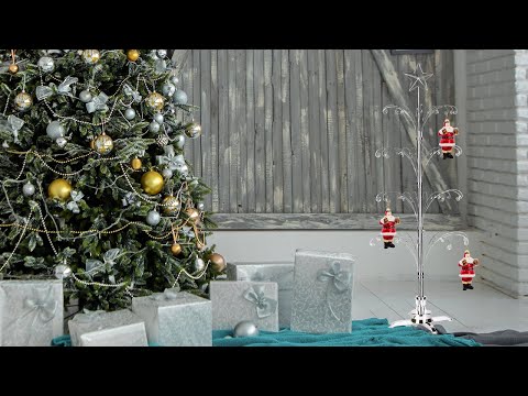 HOHIYA 47 Inch Rotating Ornament Display Tree  3-Tier Metal Christmas Ornament Stand with 60 Hooks for Keepsake Ornaments Collectible Ornament Holder Holiday Decor Centerpiece and Tabletop Christmas Collectibles Display Chrome Silver video