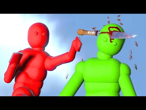 Smart AI Fight with Weapons in Realistic Simulations! (with Active Ragdoll Physics)