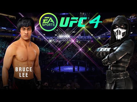 UFC4 Bruce Lee vs Karate Ninja Noob Saibot EA Sports UFC 4