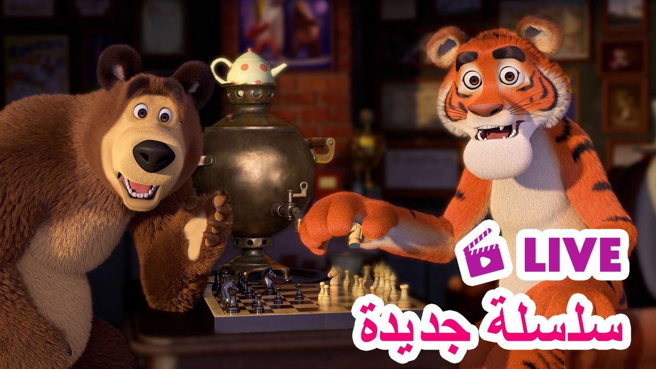 LIVE 🔴 ماشا والدب 🐻👱‍♀️ سلسلة جديدة 🌟 رسوم متحركة للأطفال