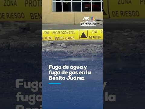 Fuga de agua provoca fuga de gas en la Benito Juárez