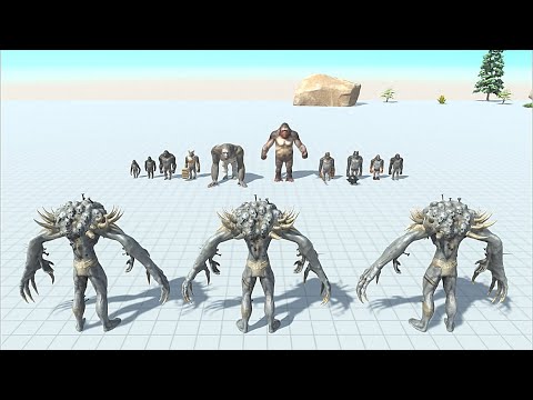 MUTANT PRIMATES WITH OLD GORO VS 3X BOSSES - Animal Revolt Battle Simulator