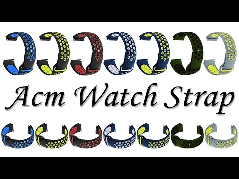 ACM Watch Strap 20mm for Bingo F6s Smartwatch Blue White Smart