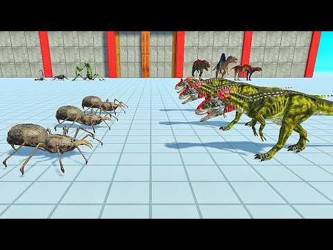 Giant Invertebrates vs Herbivore Dinosaurs ARBS | Animal Revolt Battle Simulator