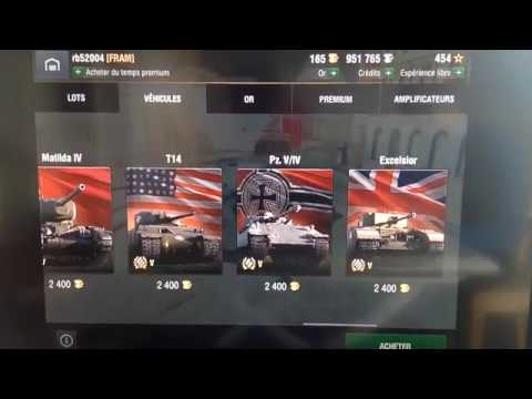 comment avoir des chars premiuem gratuit sur world of tank