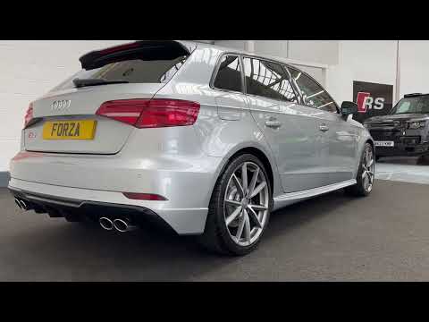 2018 AUDI S3 8V 2.0TFSI SPORTBACK QUATTRO, HIGH SPEC, FLORET SILVER, SUPER SEATS, V DASH, 19 ALLOYS