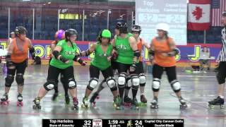 preview picture of video 'GTAR The Fresh The Furious 2013 G12 Top Herloins vs Capital City Cannon Dolls Roller Derby'