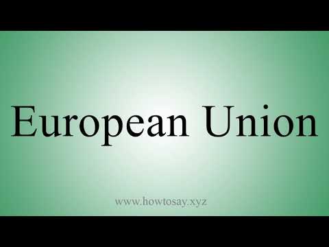 Pronounce European Union as an Australian