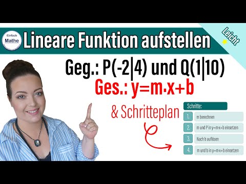 Lineare Funktion aus zwei Punkten aufstellen | y=m*x+b bzw. y=m*x+n