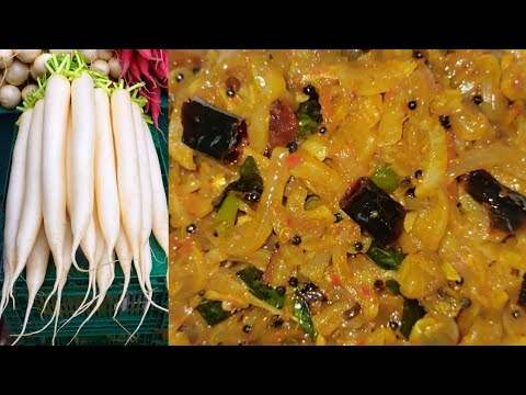 රාබු තෙලට හදන රසම විදිහ |Delicious Radish Curry | Rabu Curry | Rabu thelata