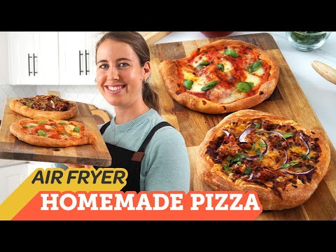 Air Fryer Homemade Pizza Recipes (Margherita + BBQ Chicken) | Cooking with Cosori