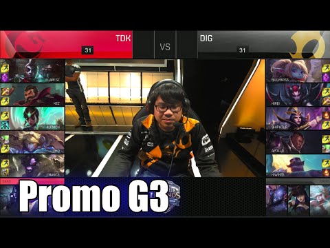 Team Dragon Knights vs Dignitas | Game 3 S6 NA LCS Summer 2016 Promotion Tournament | TDK vs DIG G3