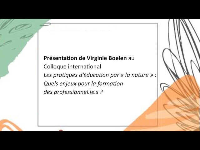 Conférence: «Former les enseignant·e·s à une approche écoformatice au niveau épistémologique»