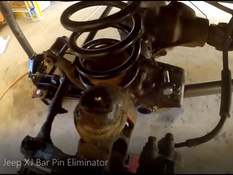 1994 Jeep XJ Front Shock Bar Pin Eliminator