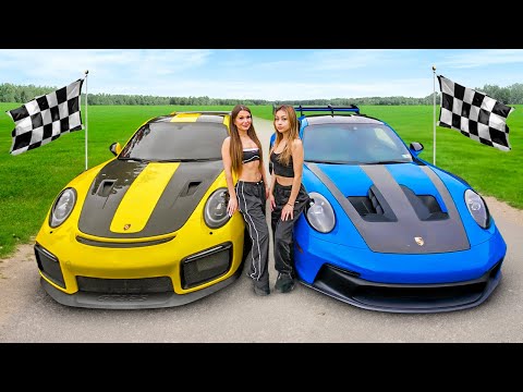 OUR GIRLFRIENDS RACED! (Porsche GT3 RS vs Porsche GT2 RS)