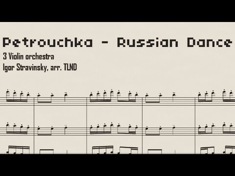Petrushka Sheet Music for Violin Trio Part 2 - Russian Dance
