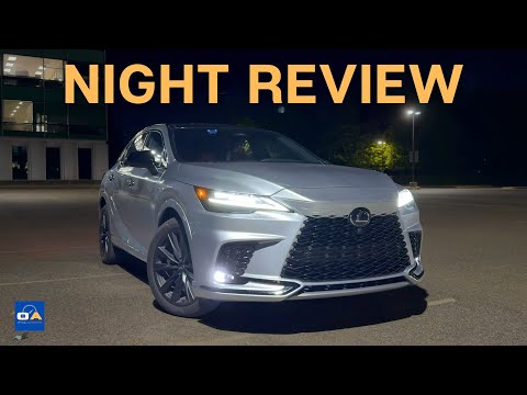 NIGHT REVIEW | 2025 Lexus RX 500h F Sport Performance at Night (Headlights, Exterior & Interior)