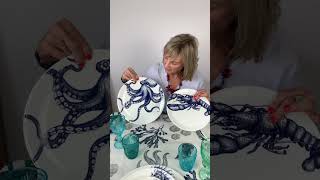 Our New Dinner Plates, Blue & White bone China, Classic With A Coastal Twist