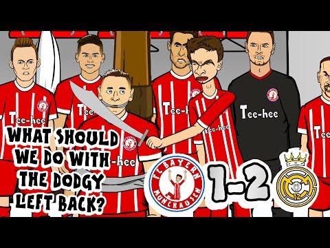 DODGY LEFT BACK! 🏆1-2! Bayern vs Real Madrid!🏆 (Parody goals highlights Champions League 2018)