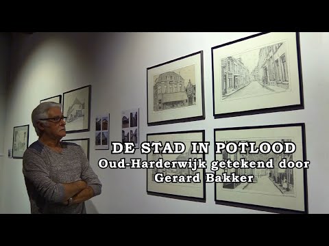 De stad in potlood – Oud Harderwijk getekend door Gerard Bakker. 9 januari 2020