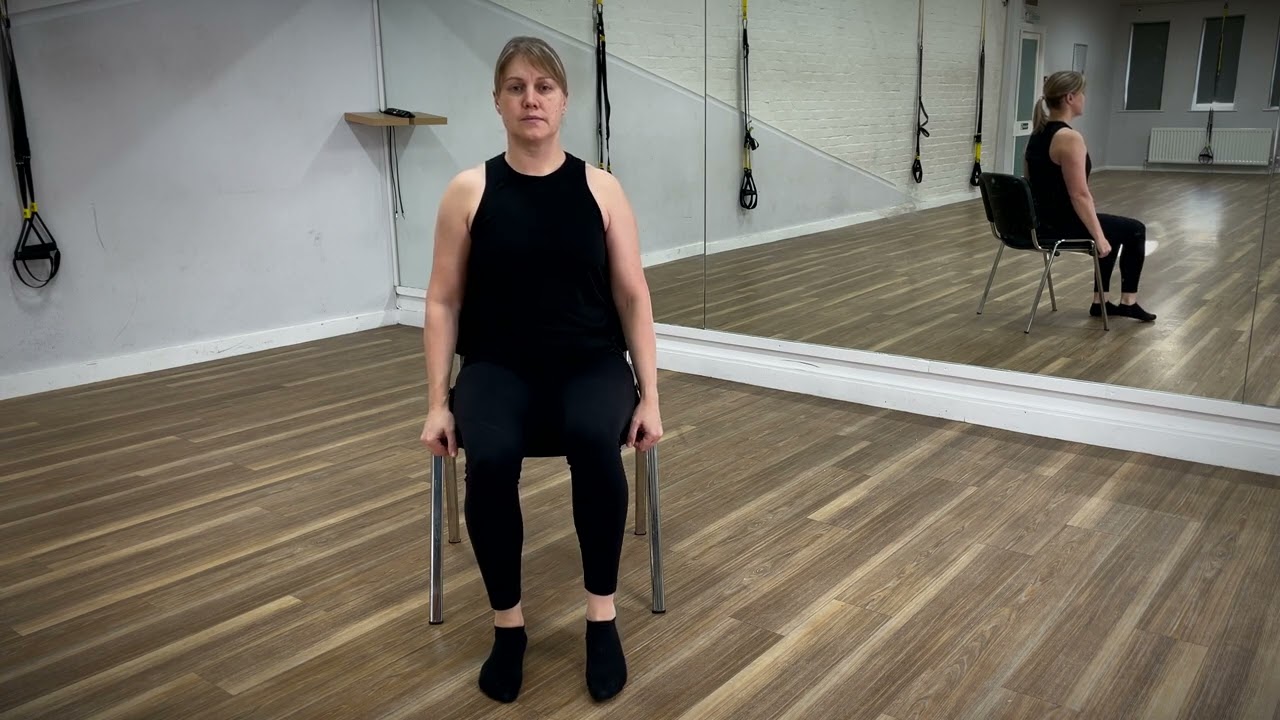 16 Seated knee lifts - YouTube