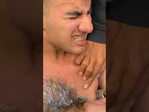 Full body wax chest hair wax #hairstyle barber #hairwax #waxing