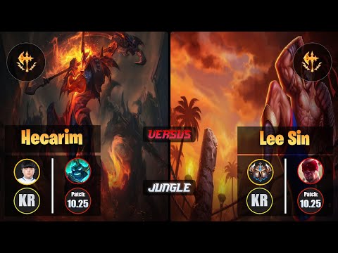 Canyon HECARIM (Jungle) [Conqueror] VS LEE SIN - Challenger KR Patch 10.25