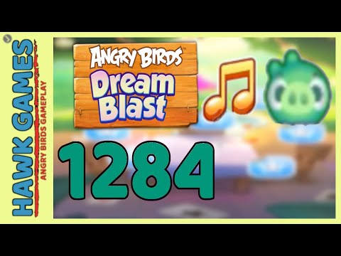 Angry Birds Dream Blast Level 1284 - Walkthrough, No Boosters