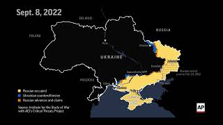 Map shows territorial shifts in Ukraine since war 