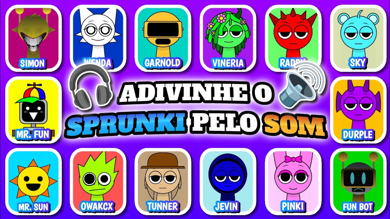 👁️🎧 INCREDIBOX SPRUNKI | ADIVINHE O PERSONAGEM PELO SOM | Desafios Incríveis #quiz #sprunki #botquiz