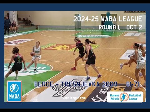 2024-25 WABA Round 1: Beroe-Tresnjevka 2009 81-71 (02/10)