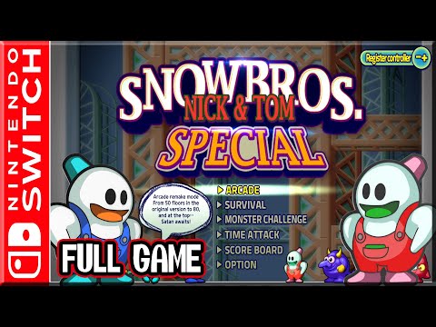 Snow Bros - Nick & Tom - Special - Full Game 100% Walkthrough (Switch)