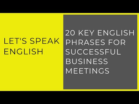 20 Key English Phrases for Successful Business Meetings | Business English