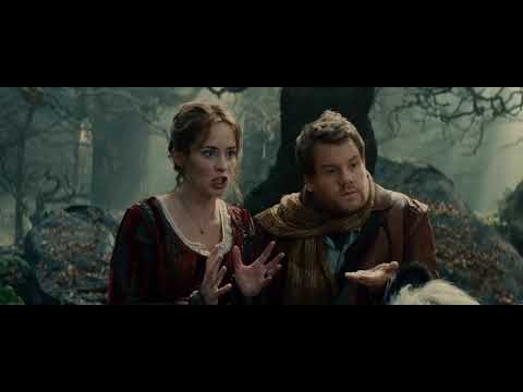 Into the Woods trailer frame of Cinderella halted on the staircase—symbolic of the first-person rewrite in the film’s ‘Steps of the Palace’