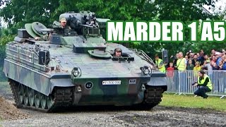preview picture of video 'STAHL AUF DER HEIDE 2014 ★ Fahrt des Marder 1 A5 ★ Panzermuseum Munster'