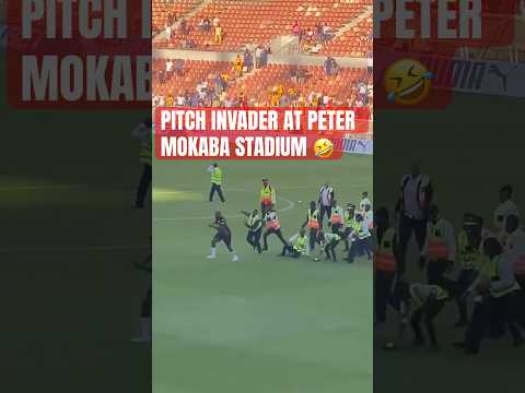 Pitch invader does a Dive Roll “Thambla” at the Kaizer Chiefs vs Zamalek match | #football #soccer