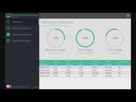 Borealis Server Manager (BSM) Dashboard Milestone 01