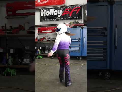 Just like that #racecar #holley #simpson #suit #helmet #driver