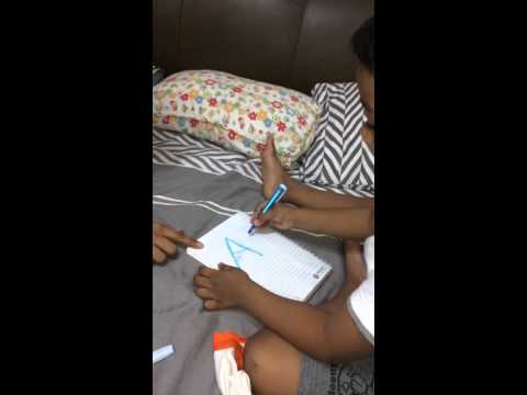 Ansh-Aarush write their name first time 2014