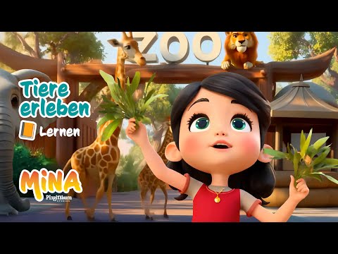 Lerne die Tiere im Zoo kennen 🦁🐒🐘🦒 Lehrreiche Kurzgeschichte für Kinder