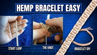 How to Make a Basic Square Knot Hemp Bracelet for Beginners